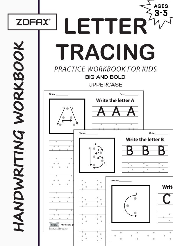 Big and Bold Uppercase handwriting worksheets