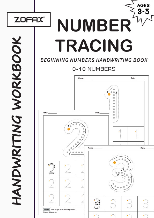 Number 0 to 10 Beginning Numbers Handwriting Book