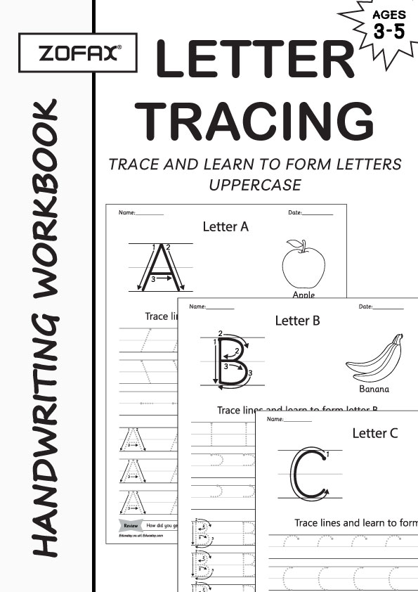 Trace And Learn To Form Step by Step Uppercase Letters With Tracing Guide Workbook For Early Learners