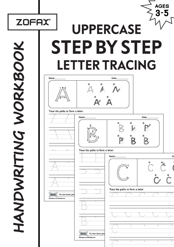 A Step by Step Uppercase Tracing Guide Workbook for Early Learners Preschool Kindergarten Handwriting Workbook