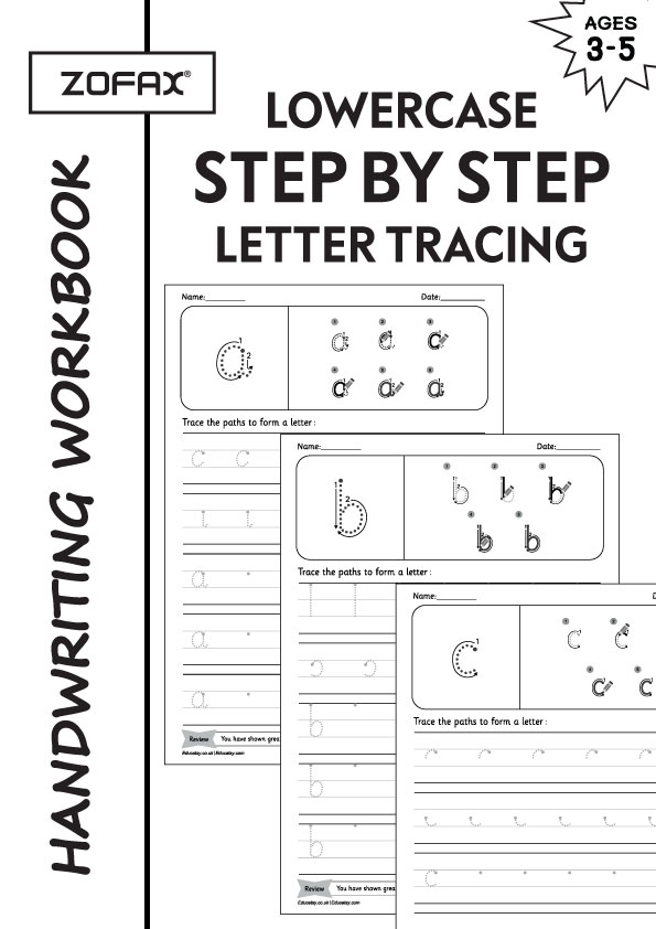 A Step by Step Lowercase Tracing Guide Workbook for Early Learners Preschool Kindergarten Handwriting Workbook