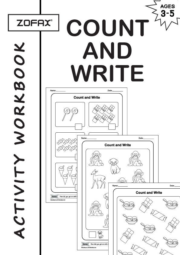 Count the object and Write the Number up to 10 Printable Workbook Activity Nursery Counting Toddlers Number Counting Activity