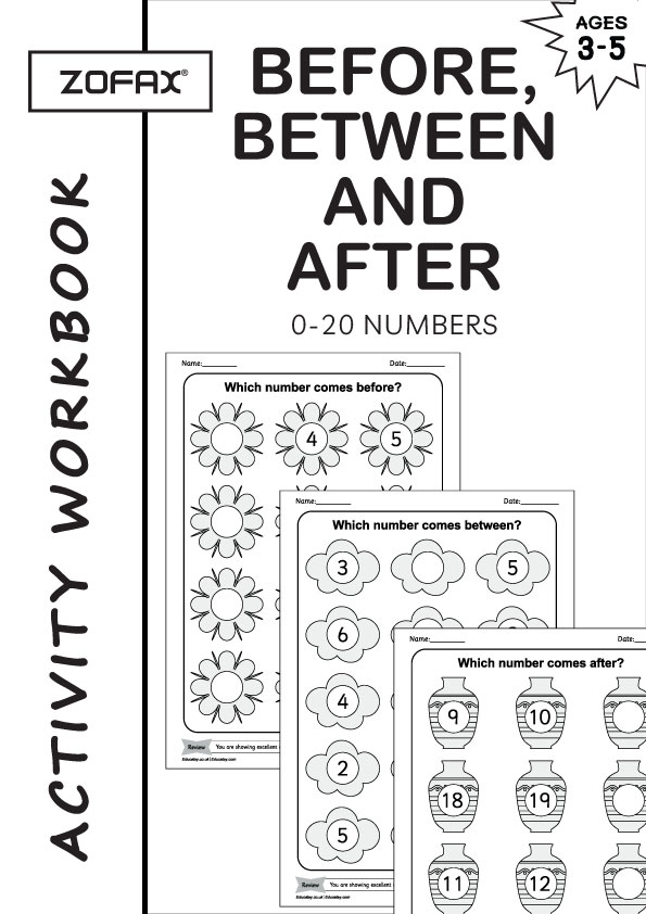 Engaging Workbook Write Before Between and After Numbers for Preschool and Kindergarten Boost Early Math Skills